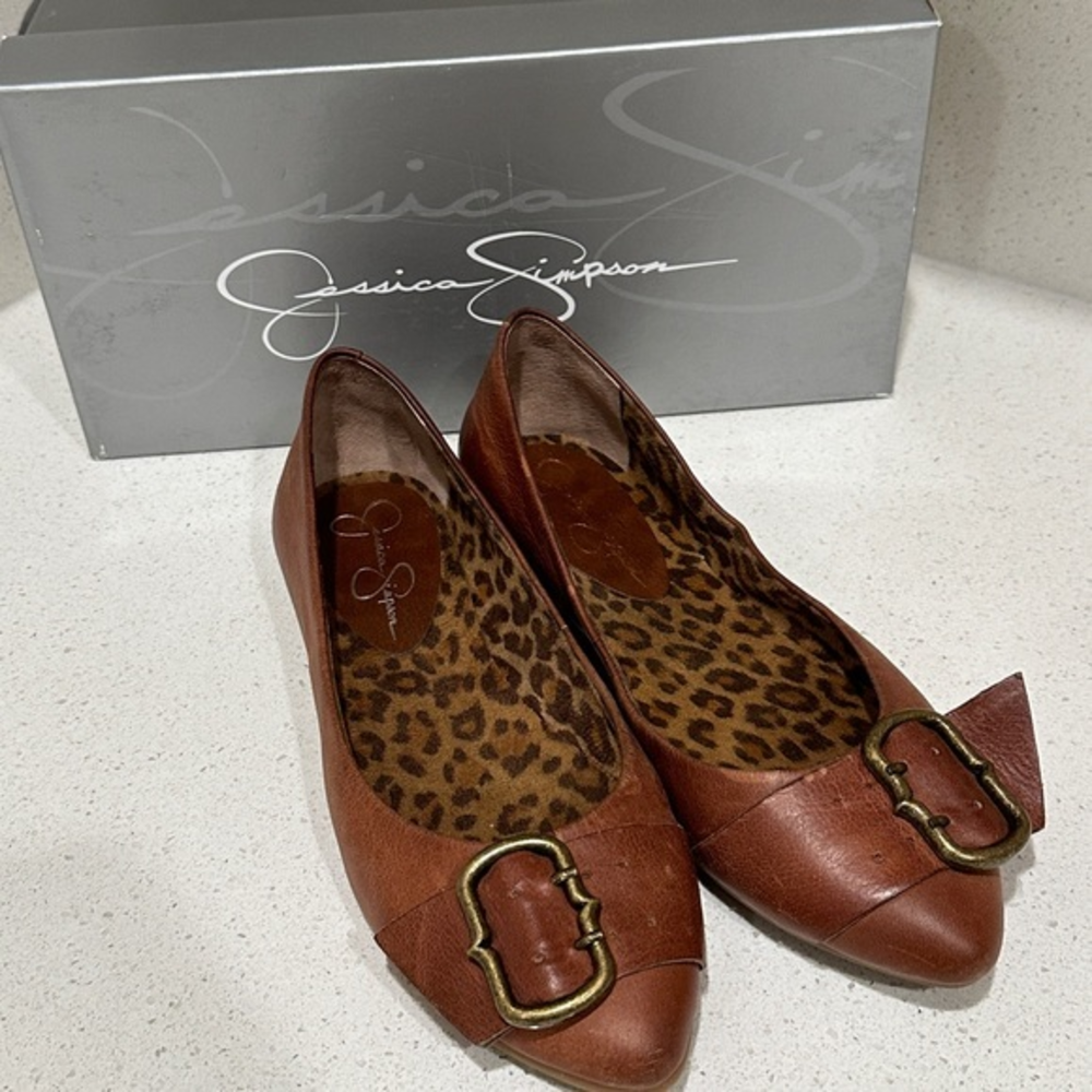 Jessica Simpson  saddle western‎ leather